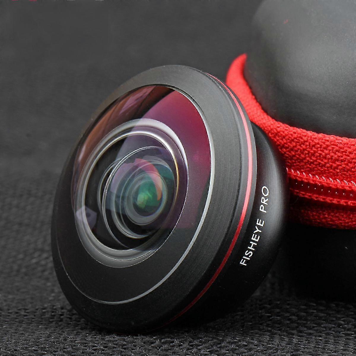 Full frame fisheye wide macro camera screen mobile phone lens 238 degree stereoscopic photo lens 7.5mm angle field