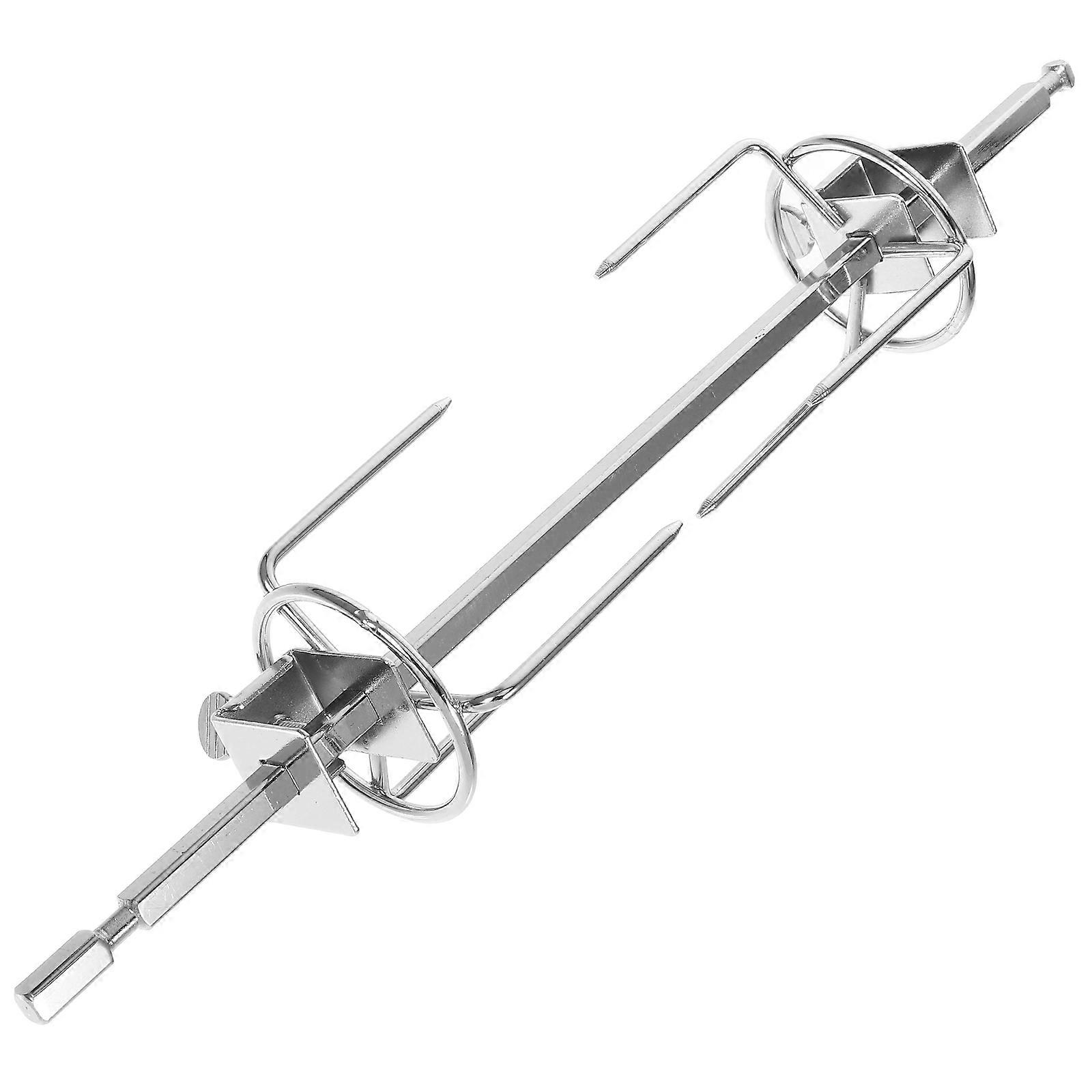 1 Set of Stainless Steel Rotating Turkey Fork BBQ Fork Home Chicken Meat Grilled Fork