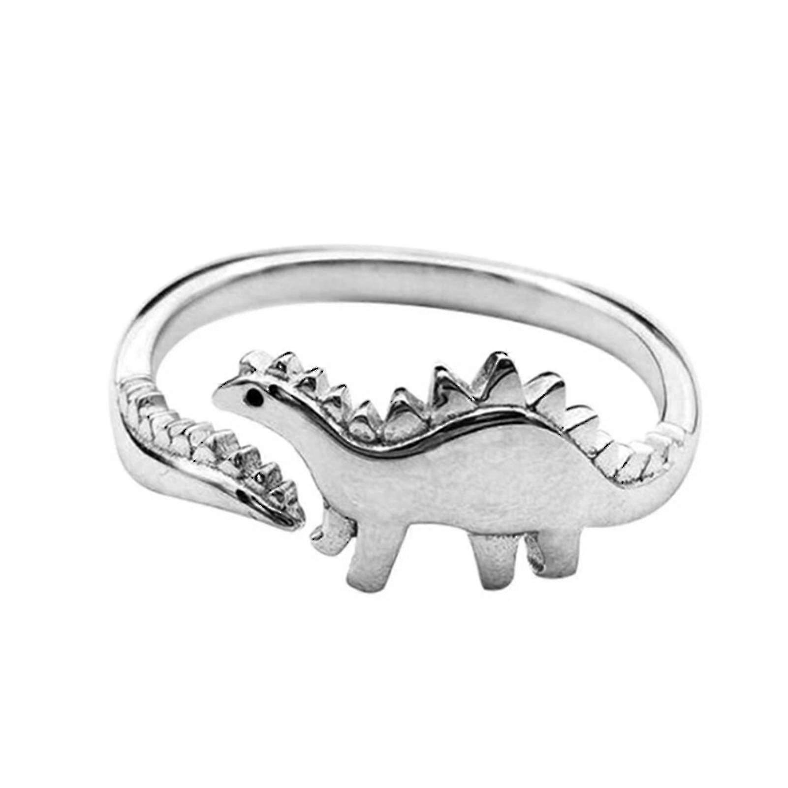 Dinosaur Ring Ancient Silver Stegosaurus