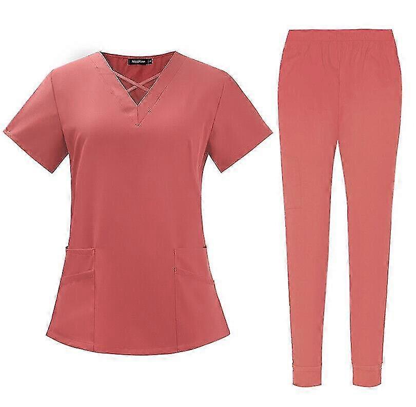 Stretch Jogger Scrub Γυναίκες Κοντό μανίκι Cargo Pant Ιατρική Νοσοκόμα Φοιτητική Στολή