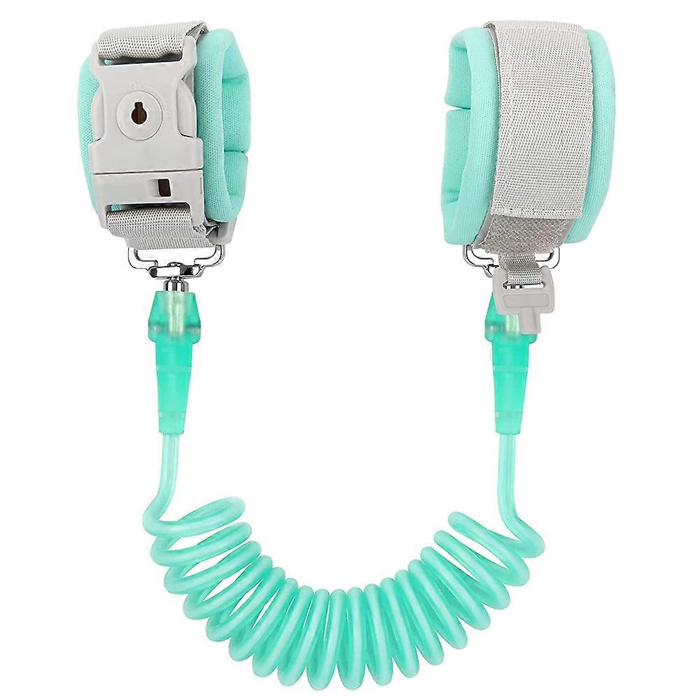 PIAO Kleinkindleine, Kinderleine Anti Lost Wrist Link mit Schlüsselschloss Babyleine mit Sicherheitsarmband Seil für Kleinkinder Kind 2,5 m Light G...