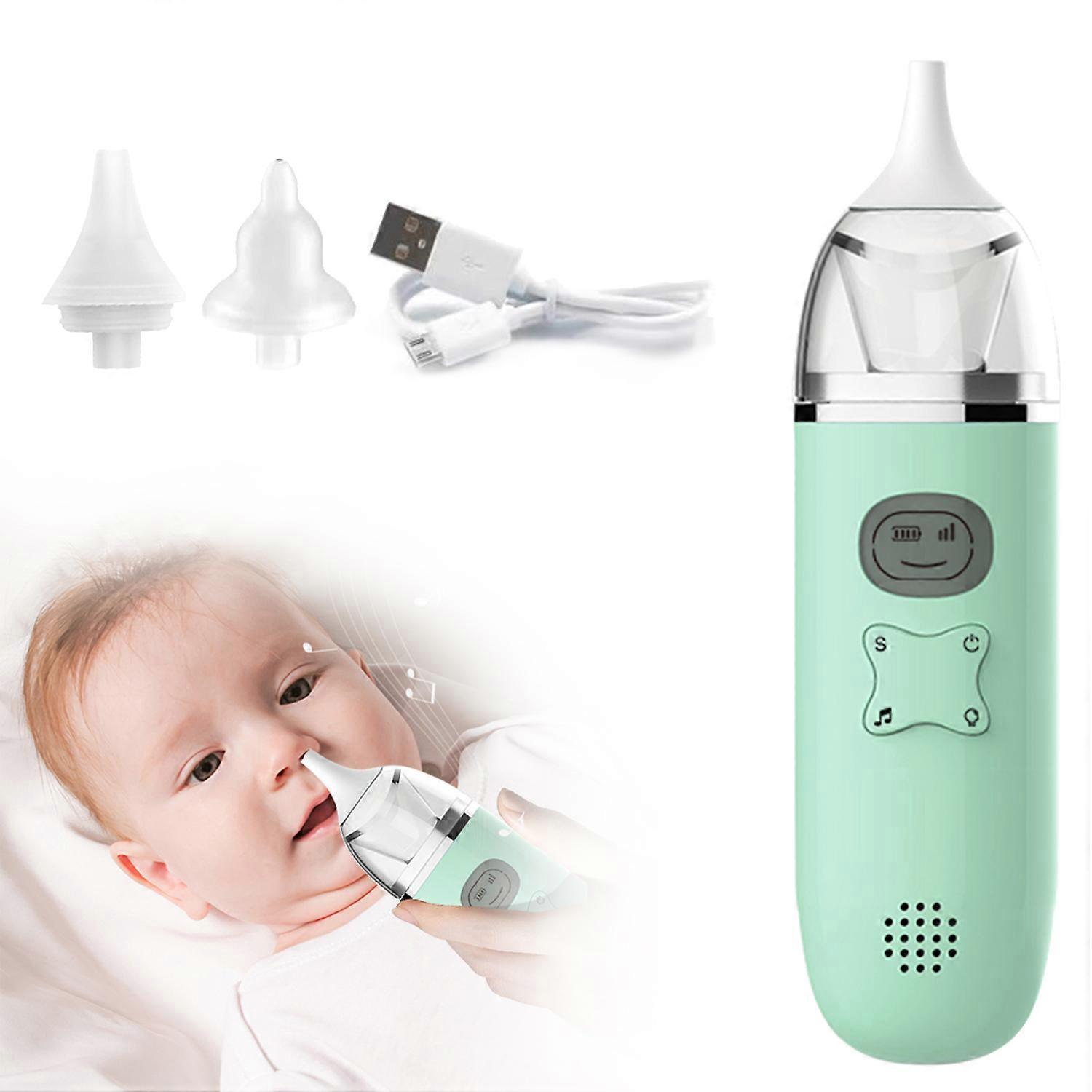 Baby nasal aspirator, rechargeable child nostril cleaner with display