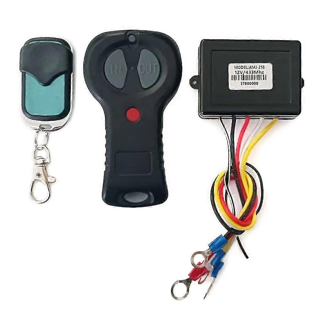 433mhz Dc12v Recovery Wireless Winch Fit For Car Auto Atv Suv Waterproof