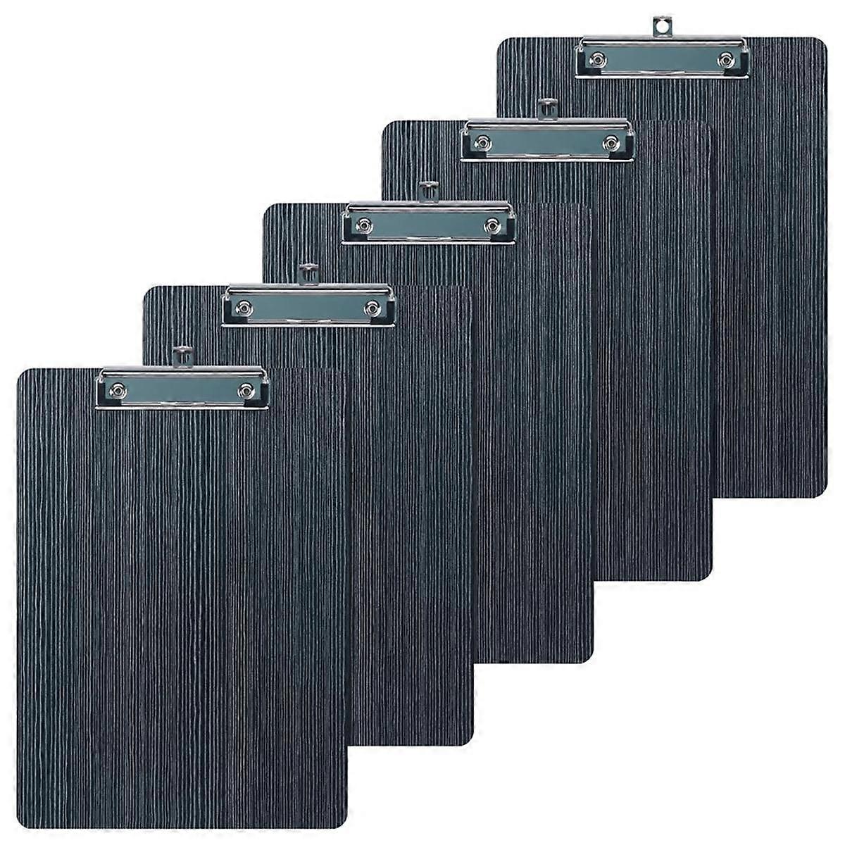 5 Pack Clipboard, Wooden Clipboard Clip Board, A4 Letter Size Clipboard, Memo Clipboards, Wood Grain File Clipboards