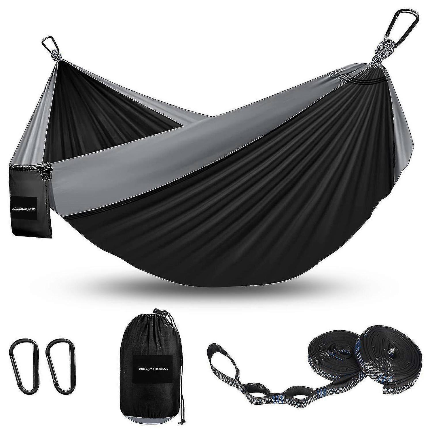 Portable Camping Hammock, Single Or Double Parachute Hammocks Camping Accessories With 2 Tree Straps