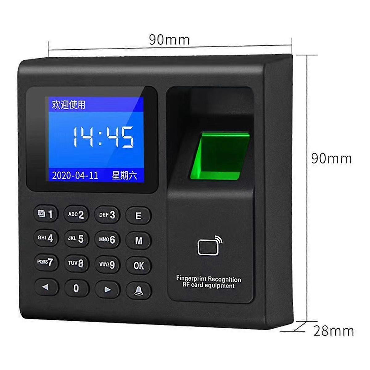 Fingerprint Attendance Machine+10 Cards Access Control Electric Time Clock Recorder RFID Keypad USB