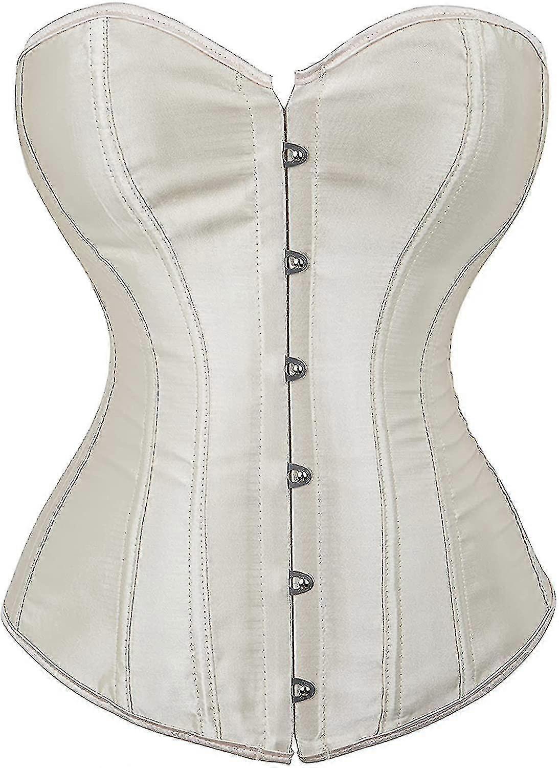 נשים של מחוך Bustier העליון סקסי הלבשה תחתונה קובע שחור סאטן מותניים סינצ'ר
