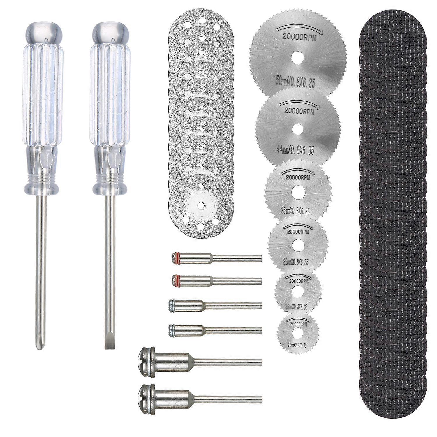 45pcs Mini Circular Saw Blade Cutting Disc Set Grinding Wheel Disc Cut-Off Wheels Cutting Discs for Rotary Tool with Transparent Storage Case Electric