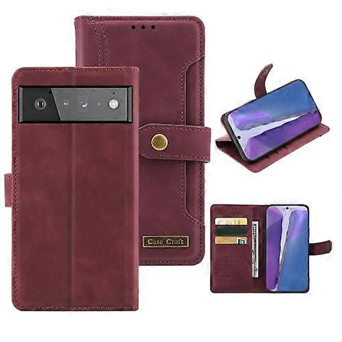 For Google Pixel 6 Copper Buckle Leather Phone Case