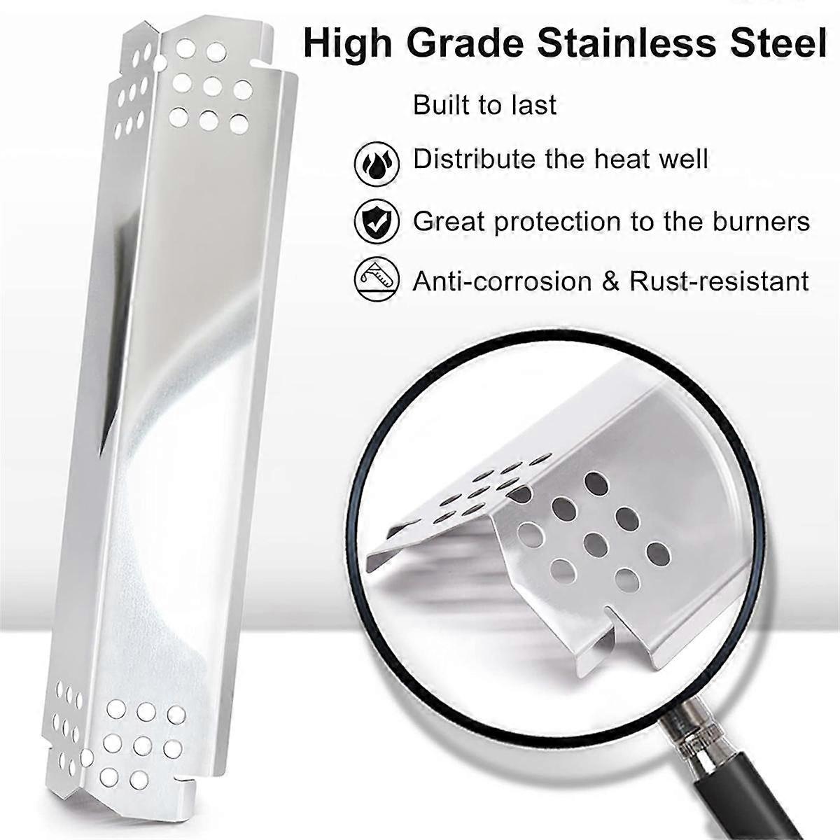 Grill-Heizplatten Ersatz Für Nexgrill 720-0830H – 4 Stück Edelstahl, Für Gleichmäßige Wärmeverteilung, 42x14x1 Cm