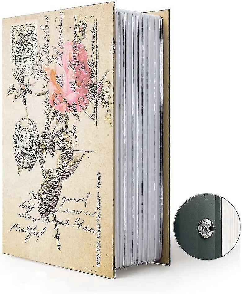 Small Sized Diversion Dictionary Secret Safe Can With Security Key (key, Rose)