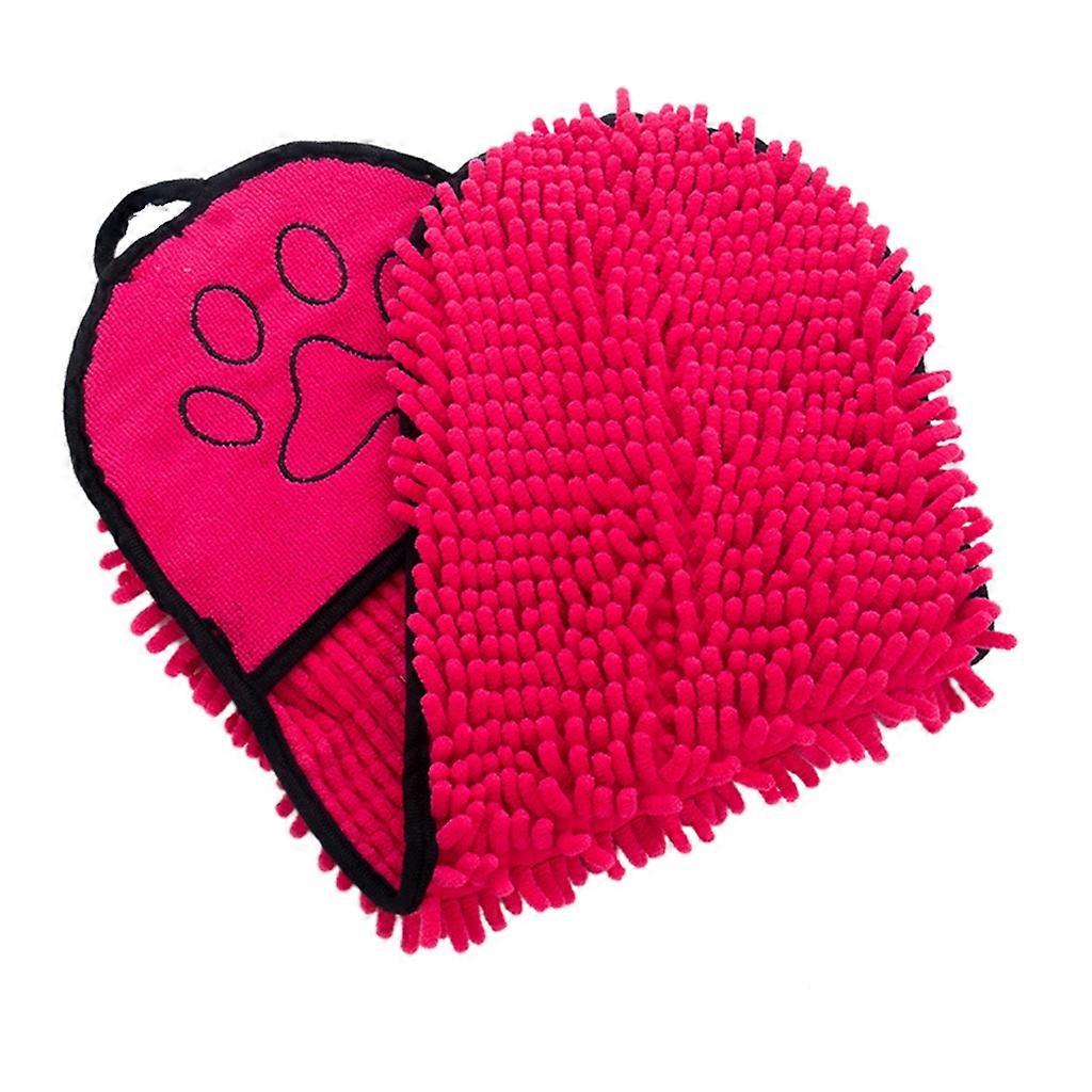 Microfiber Chenille Dog Towel with Hand Pockets Multicolor Optional Towel