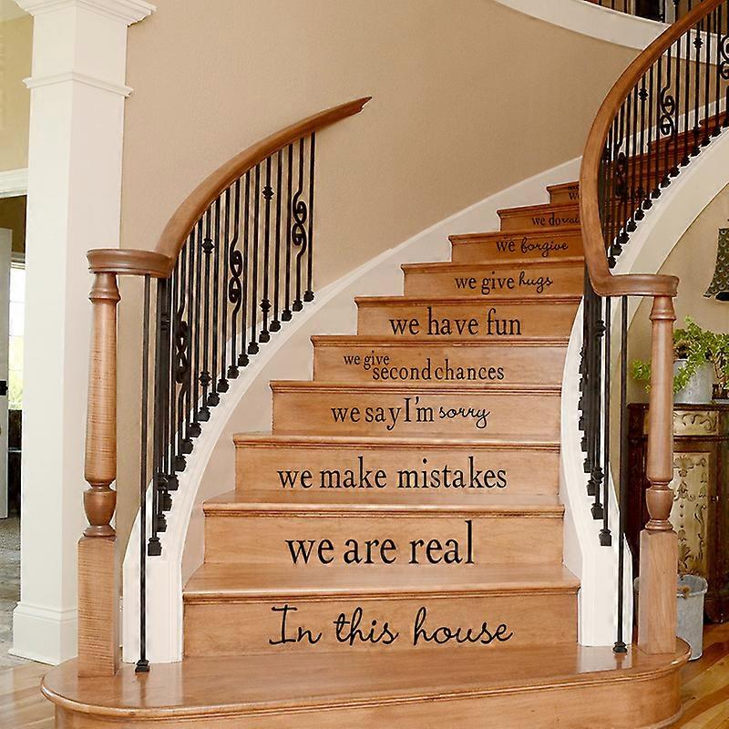 Stairway Decals Die Cut Inspirational Quotes Vinyl Wall Sticker for Stairs Staircase Decor Set 1 Family Decor Home Art Housewarming Gift