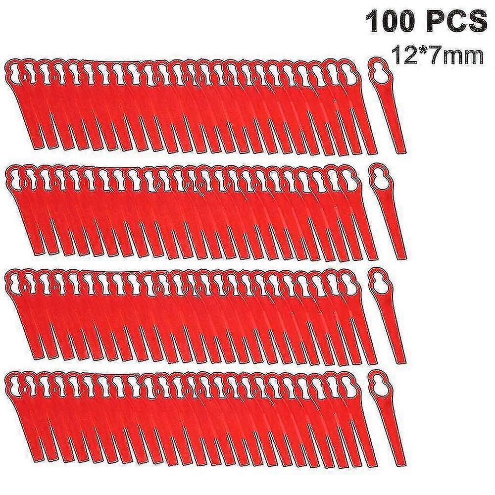 100pcs Plastic Grass Trimmer Blades Cordless Strimmer Blades