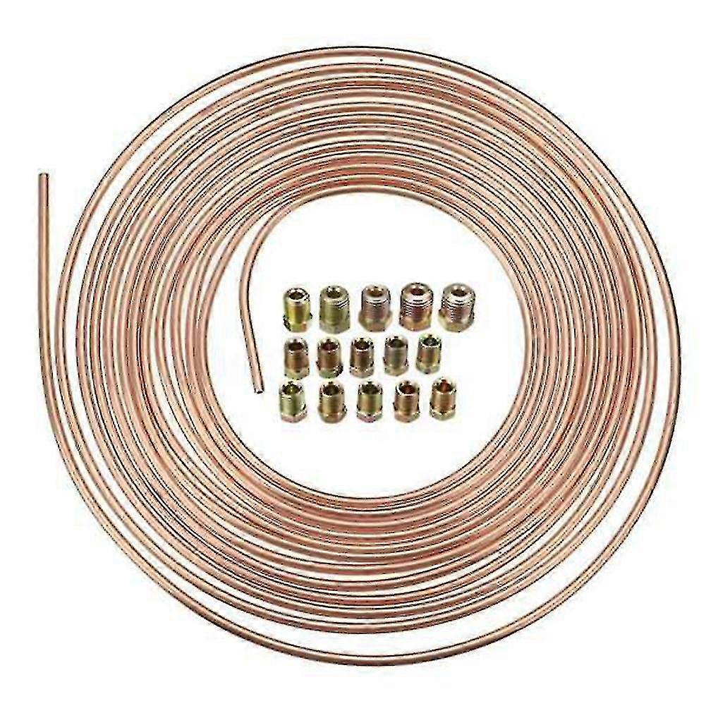 25ft 7.62m Roll Tube Coil Joint Union With 15pcsnuts Fittings