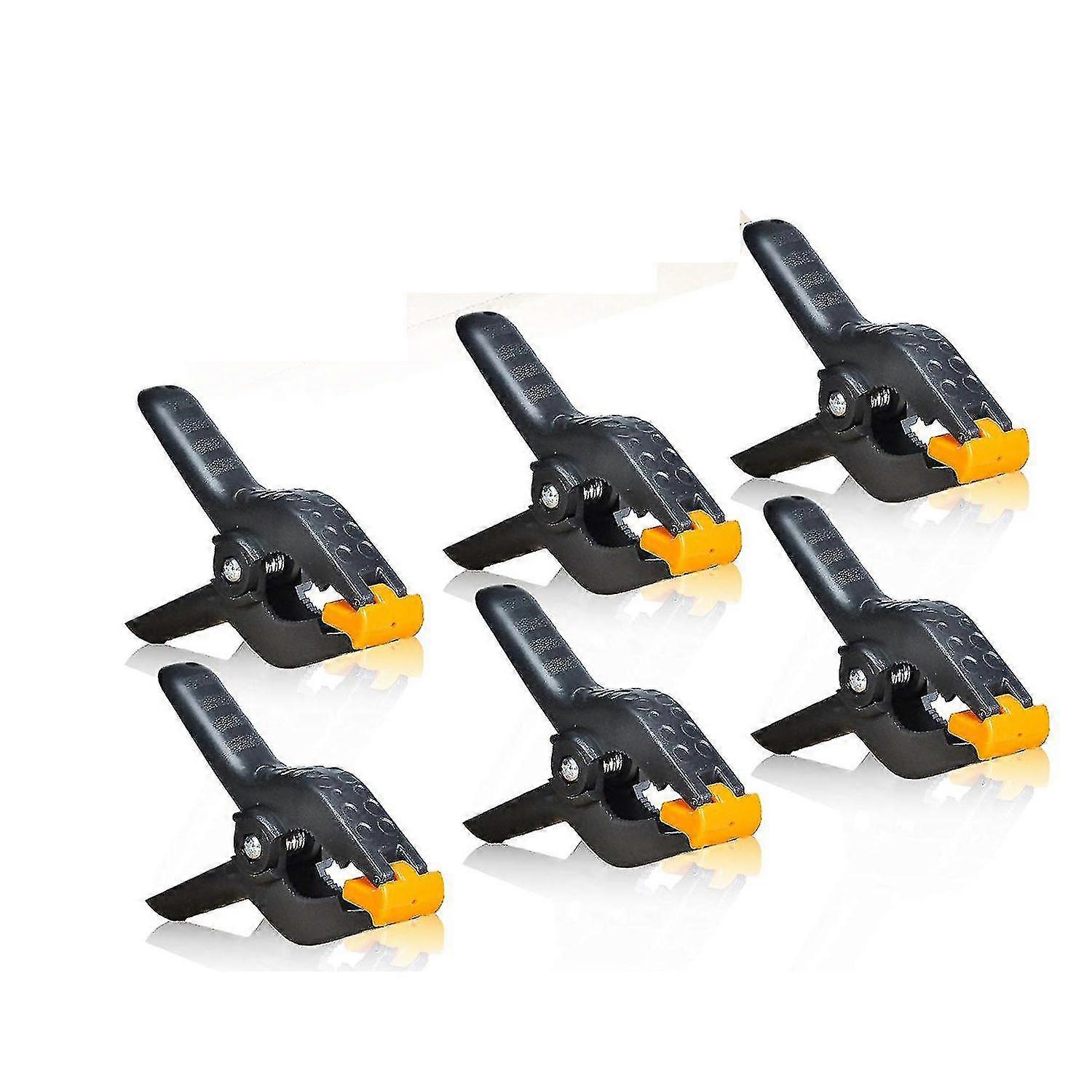 Heavy duty spring clips (6pcs, black)