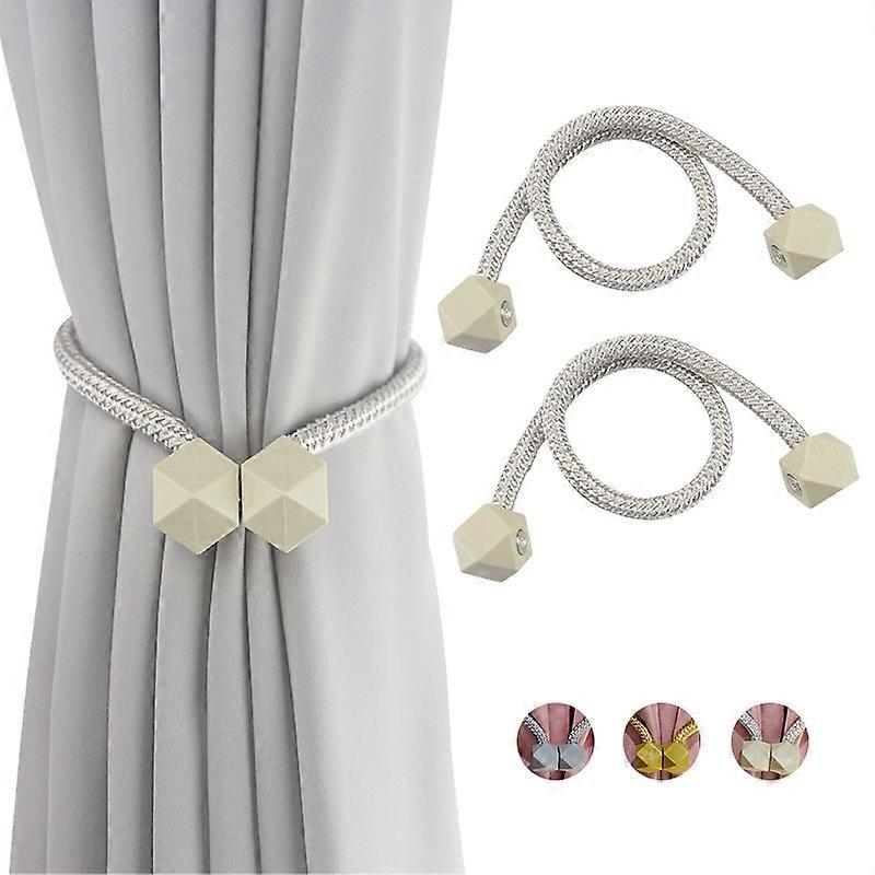 Magnetic Curtain Tiebacks, 2Pack Creative Curtain Clips and Magnet Tiebacks