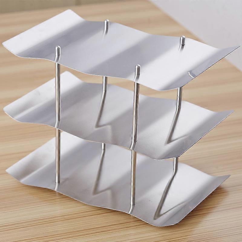 Wine Rack for 9 Bottles Stainless Steel 3 Tier Modern Design Wine Rack Silv