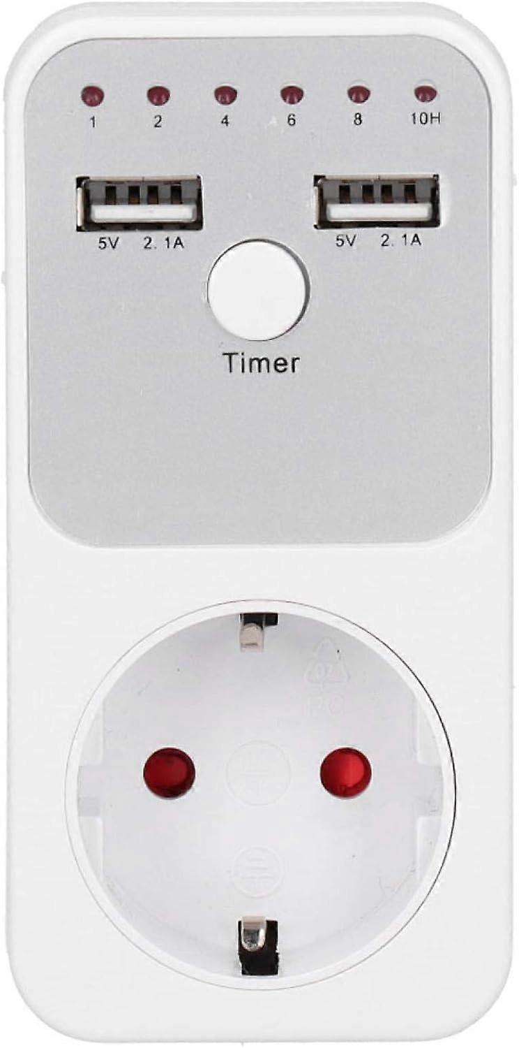 180~260V 13A USB Timer Digital Programmable Output 24 Hours Plug-in Mechanical Timer Intelligent Timer Grounded Socket