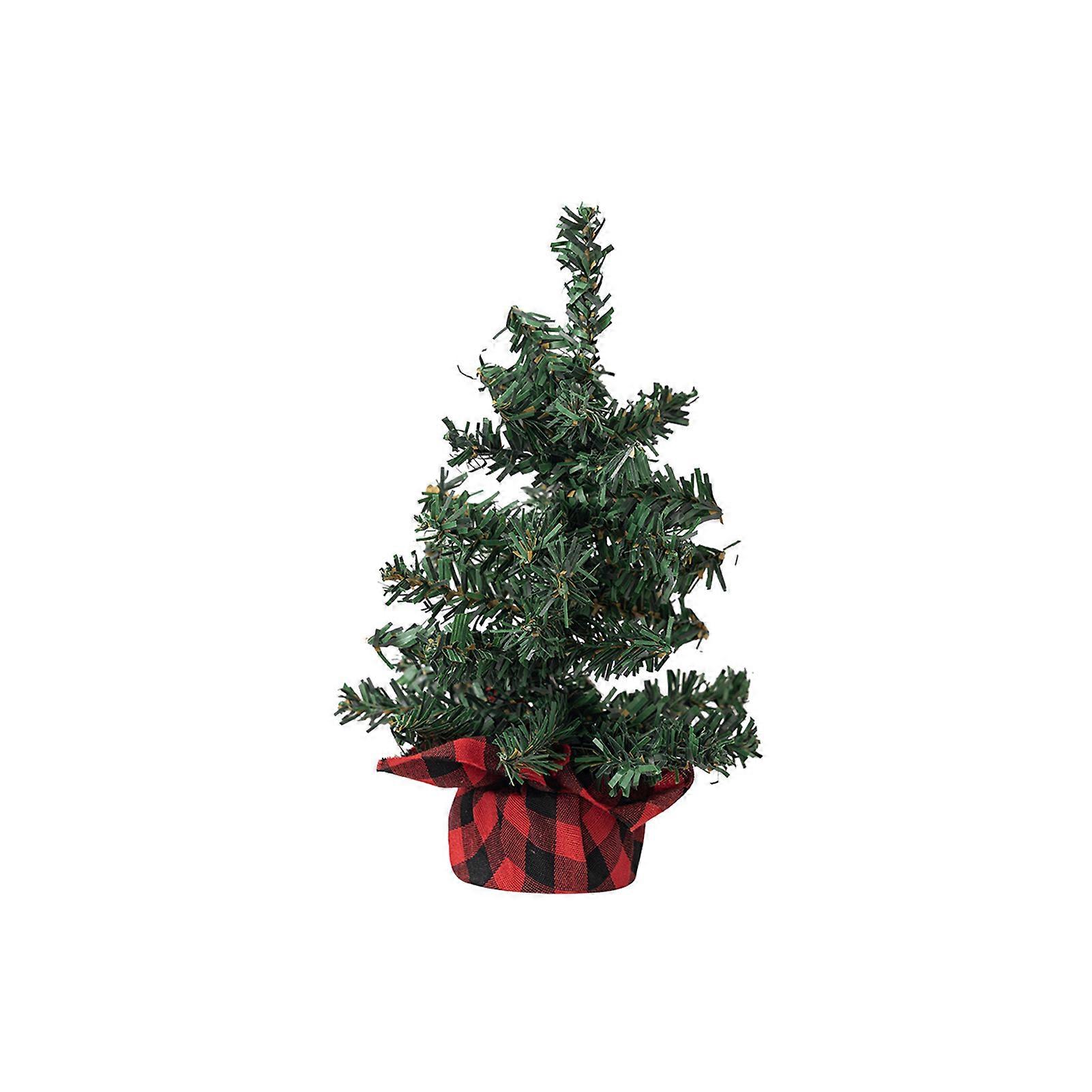 Mini Christmas Tree Small Tabletop Christmas Tree with Cloth Bag Base Artificial Pine Tree with PVC Branch Tips for Christmas Home Table Decor