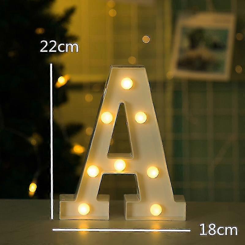 Ανάψτε επάνω τα γράμματα, επιστολή οδήγησε τα φω'τα επιστολών θερμαίνονται άσπρο για το σπίτι συμβαλλόμενο μέρος φραγμός εορταστική διακόσμηση 1 κομμάτι άσπρο