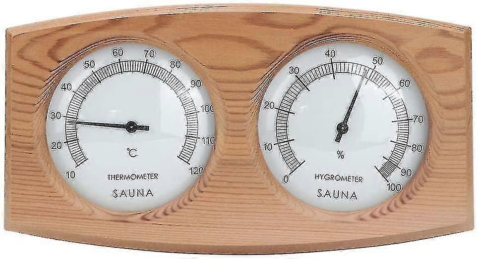 Badstutermometer 2-i-1 Tretermo-hygrometer Termometer-hygrometer Tilbehør til dampbadstue