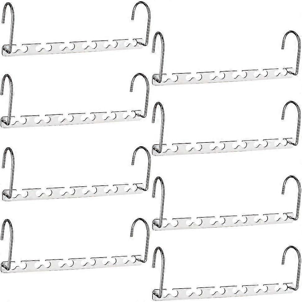 space saving magic hanger,practical and durable stainless steel metal multifunctional hanger8pcs