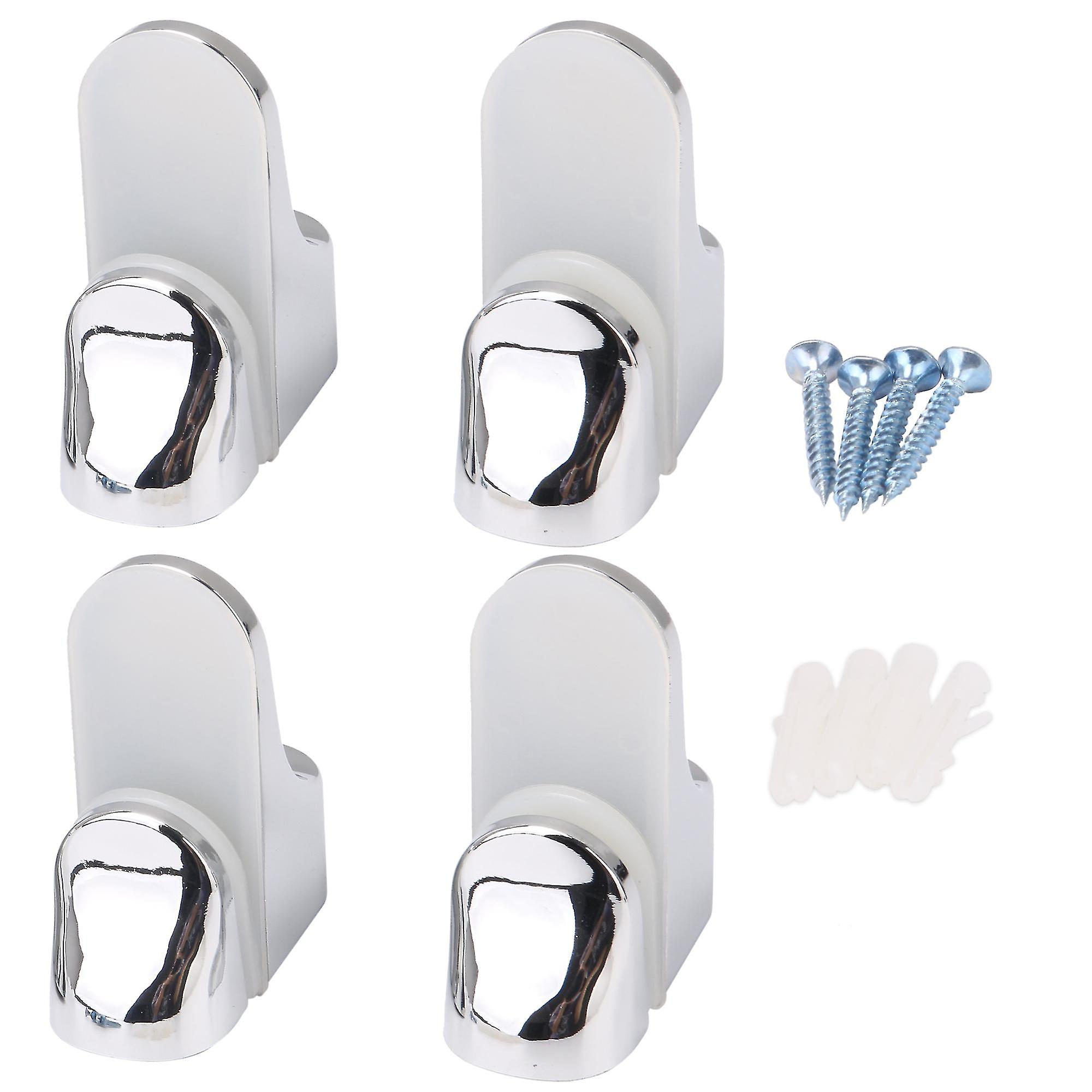 Brackets Reinforcement Braces 4x Zinc Alloy Adjustable 3-21mm Glass Shelf Bracket Holder 839 Silver