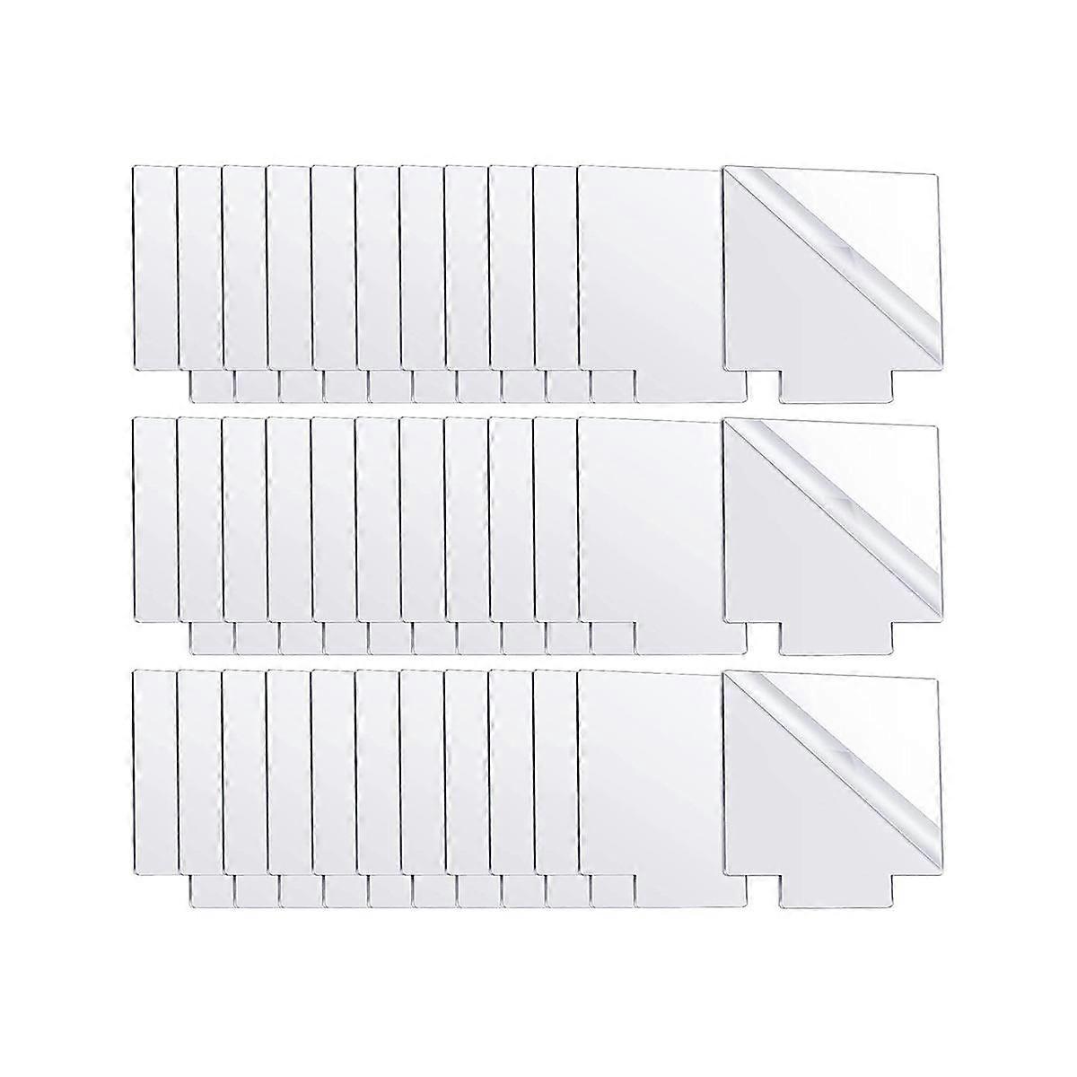 36Pcs Acrylic Sheet Clear Cast for LED Light Base, Thick Acrylic Blanks, Square