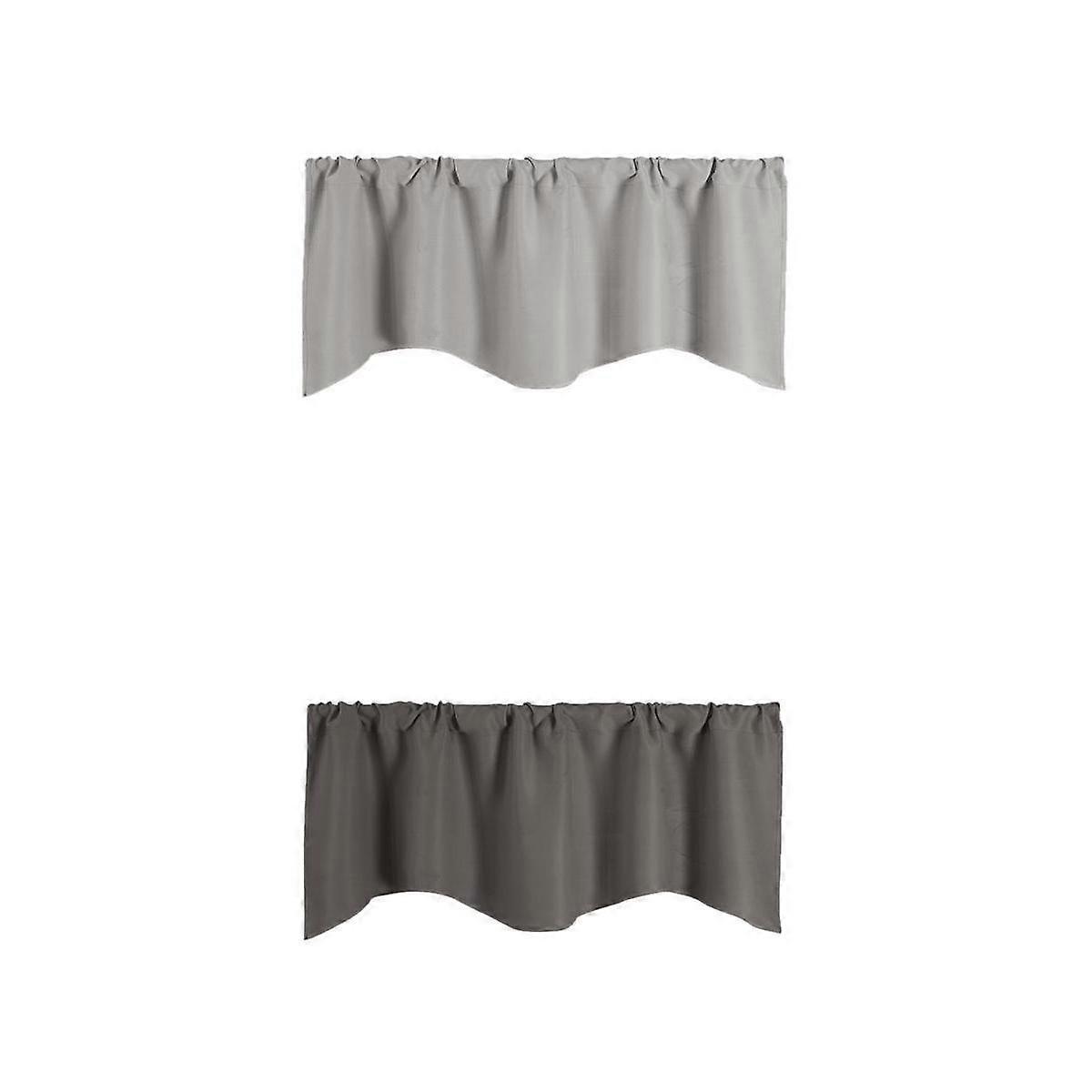 Short Curtain Panel Solid Color Valance/ for Kitchen Windows