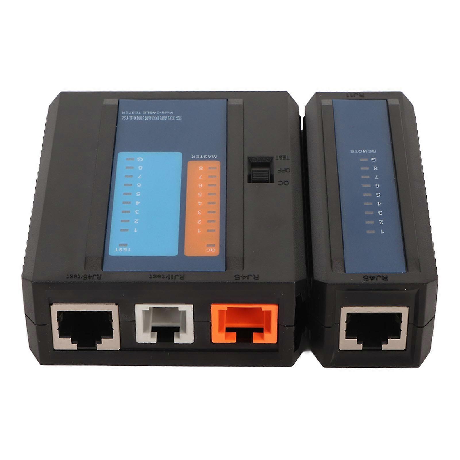 Network Cable Tester RJ45 RJ11 8P 6P 4P Fault Diagnosis LED Indicator Line Detector for Internet Telephone Office