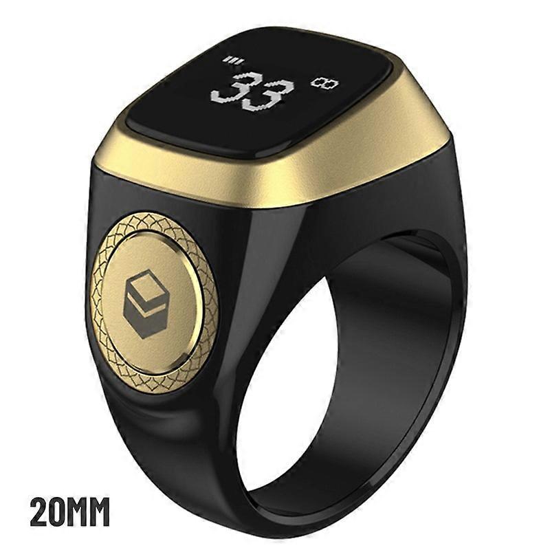 Iqibla Smart Zikr Ring Oled Screen Digital Tasbeeh Aluminum Alloy Time Vibration Reminder Zikr Ring Smart Tasbih Tally Counter