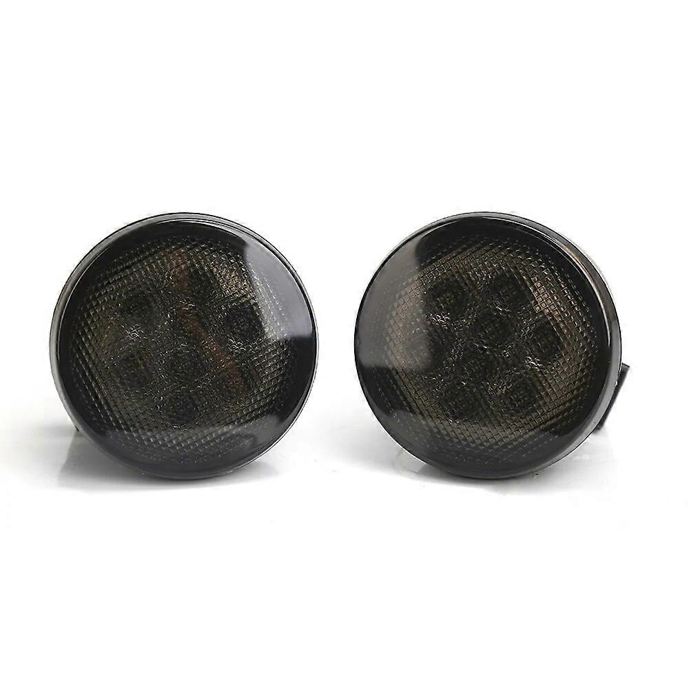 Front Grill Led Turn Signal Lights Amber 3000K Offroad Indicator Parking Light for Jeep Wrangler JK JKU 2007-2015