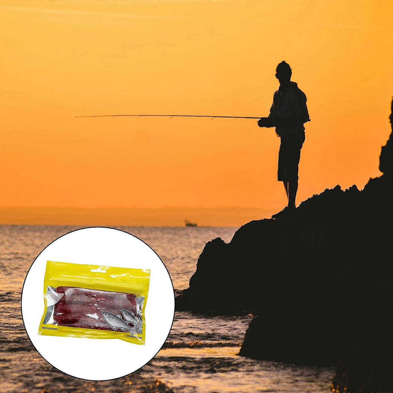 10pcs Angeln Garnele Soft Lure Hook Köder Salz Meer Köder - rosa 5cm 6g