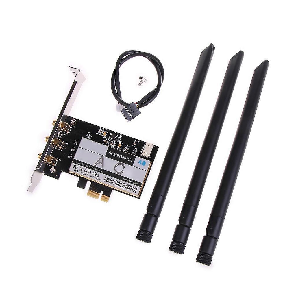 Dual-Band-Netzwerkkarte -Broadcom BCM94360 802.11AC 1750 Mbit/s PCI-E DESKTOP WIFI Adapter BT4.0 für Windows10/Mac10.12