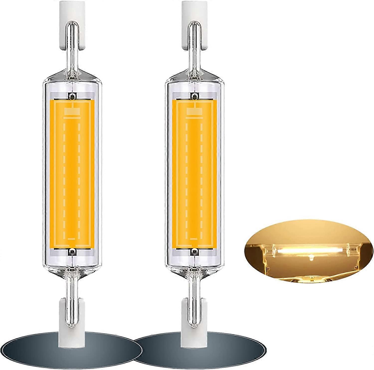 Wuhing-SJ-R7S Led Bulb 78Mm, 10W Replace Halogen R7S J78 100W, Ac 220V-240V 1000Lm R7S Cob Led Linear Bulb 78Mm,2Pcs,Warm White Light