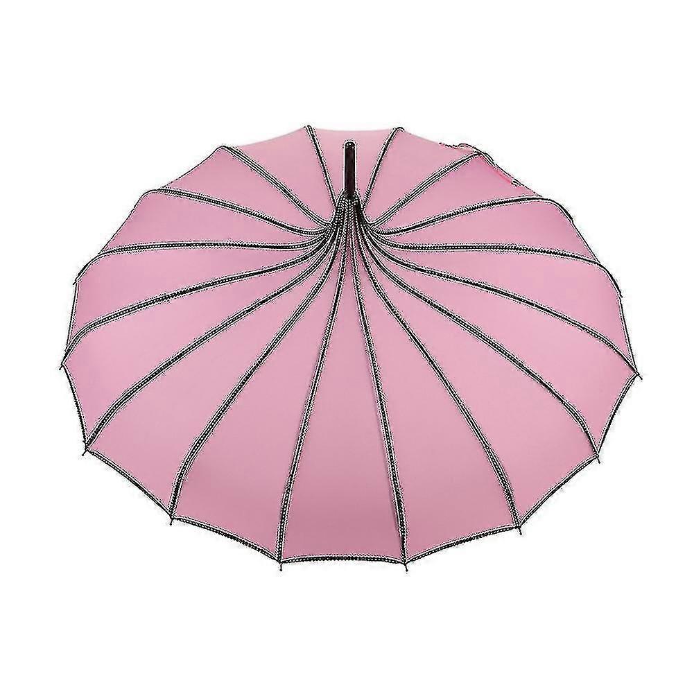ヴィンテージパゴダ傘ブライダルウェディングパーティー日雨UV保護傘ピンク