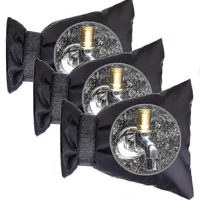 冬の保護ゲル蛇口のための屋外の熱蛇口保護蛇口カバー、3のセット(黒)