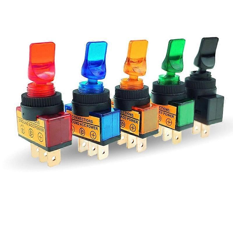 Interruptor basculante impermeable para coche, barco, RV, luz LED de encendido y apagado, Panel de interruptor