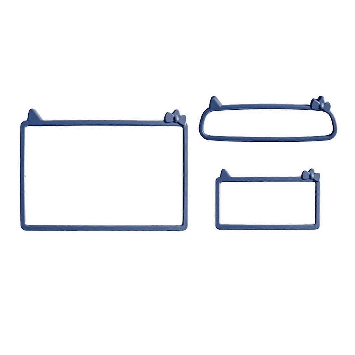 3PCS Blue Car Instrument + Navigation Screen + Interior Mirror Protective Frame Trim for Dolphin Mini / Seagull
