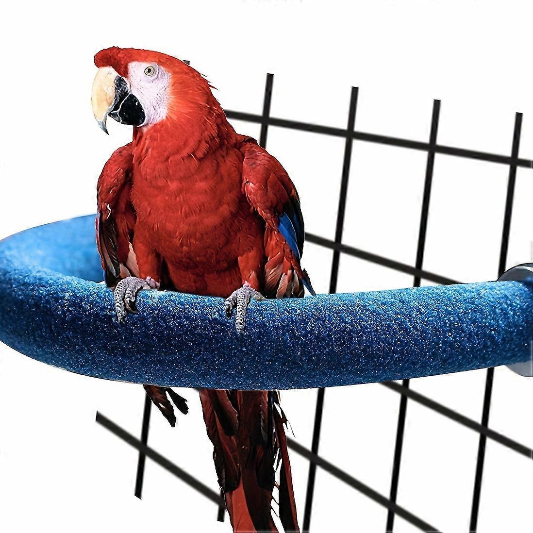 Tooluck Parrot Sand Perch, 7.4in & 10.2in Curved Sandpaper Covered Bird Cage U-Shape Corner Perch, Claw Grinding Stick Toy for Birds