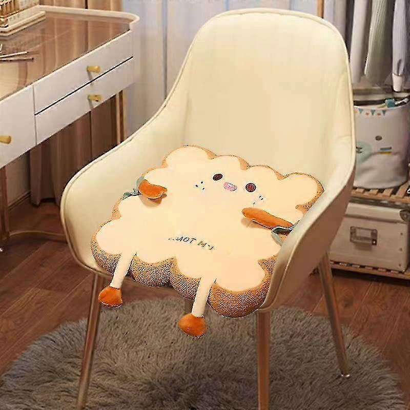 Toast Bread Pillow Cushion With Cute Emoji, Kawaii Plush Toy Funny Food Plush Cushion