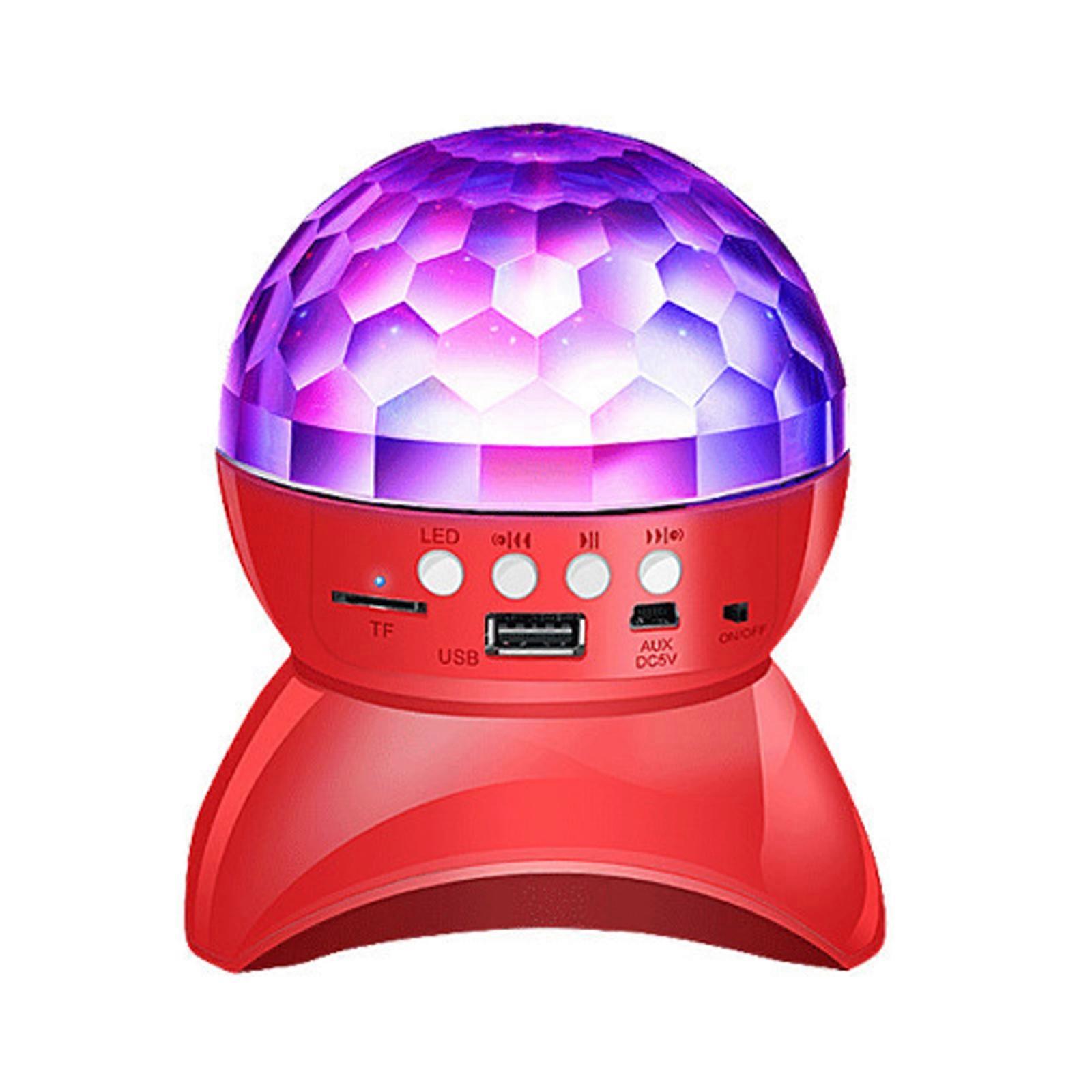 Night Light Creative 360 Degree Rotating Easy To Use Gift Durable ABS 3W 100Hz-20KHz LED Disco Ball Bluetooth Speaker