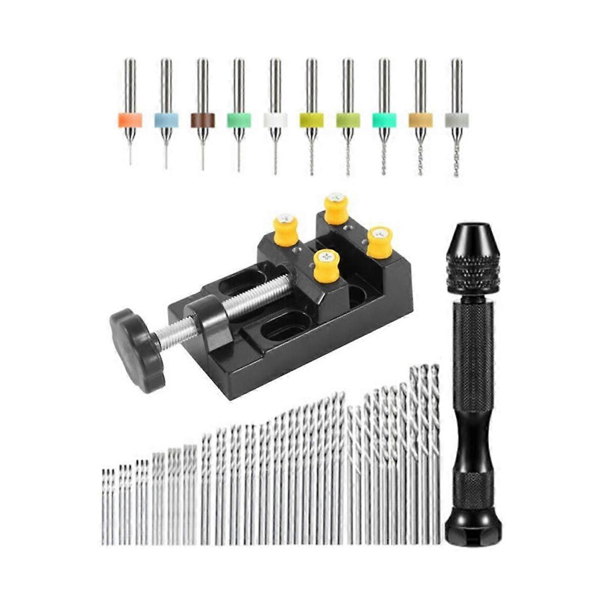 Hand Drill Bits Set Mini Twist Drill Bits Set Pin Tools for Resin Plastic Wood Keychain Pendant Jew