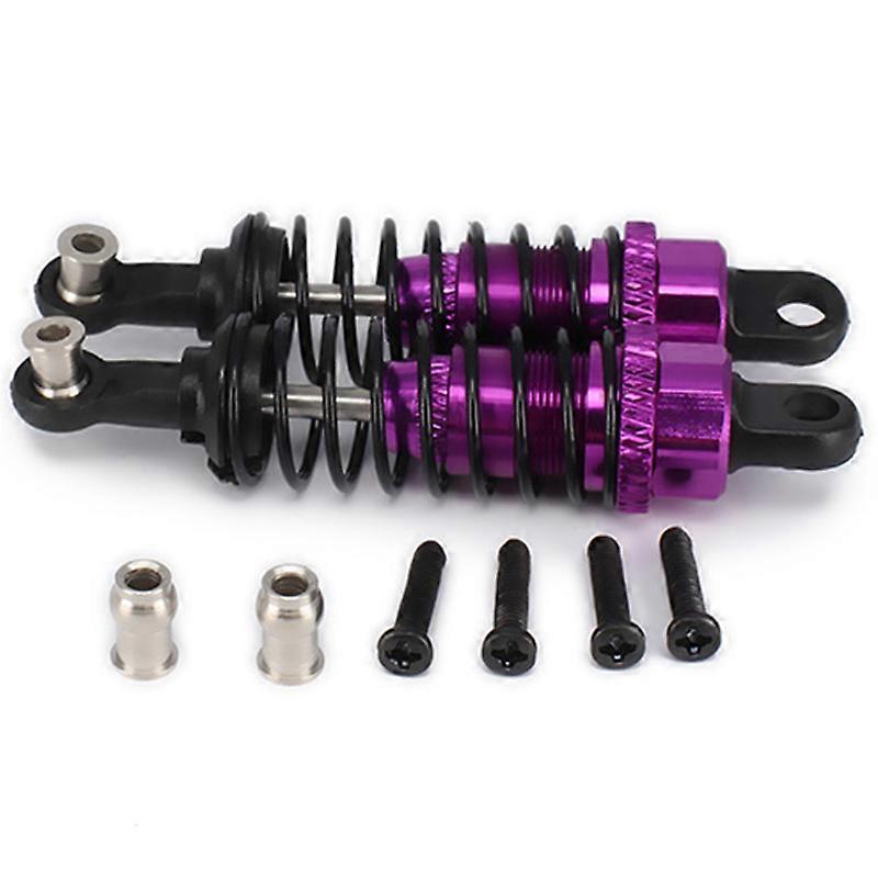 2 Pcs Oil Adjustable 65Mm Damper for Rc Car 1/18 A959 A969 A979 K929 Hpi Losi ,Purple