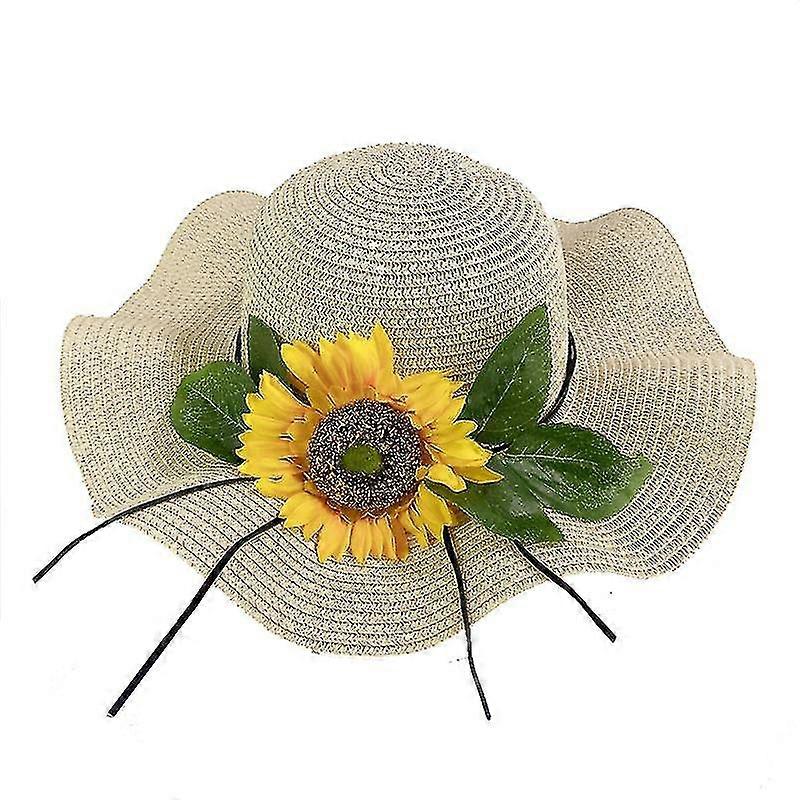 الفتيات الصيف قبعة القش الشمس قناع القبعات الشمس حماية الشمس الشاطئ القبعات واسعة حافة عباد الشمس الغطاء المرن ل K-FCY