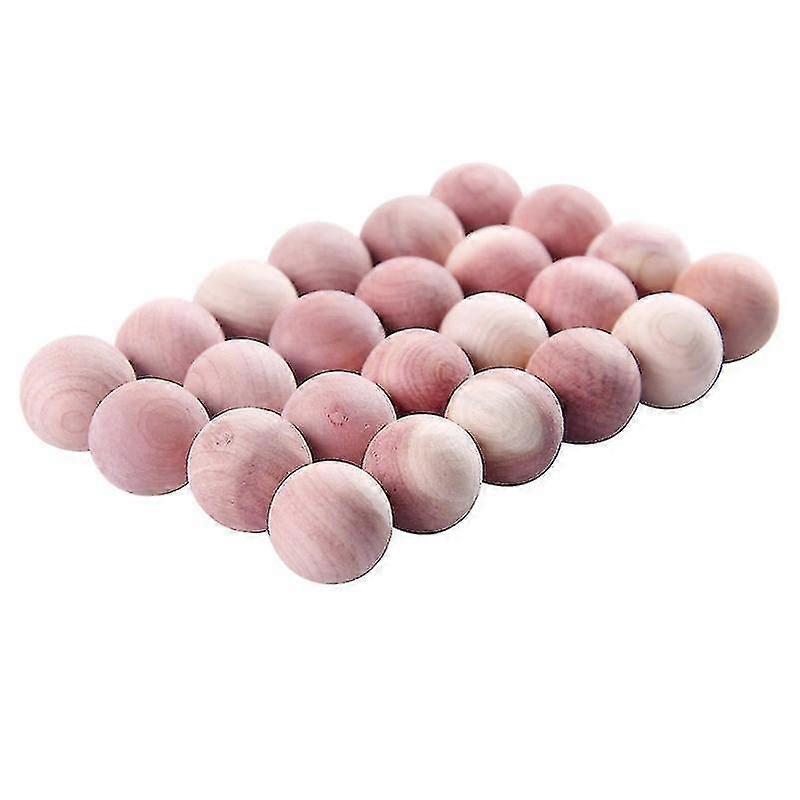 2.2x2.2cm Chocolate Armoires Wardrobes 24pcs Practical Mothproof Cedar Wood Balls Wardrobe Mothpro