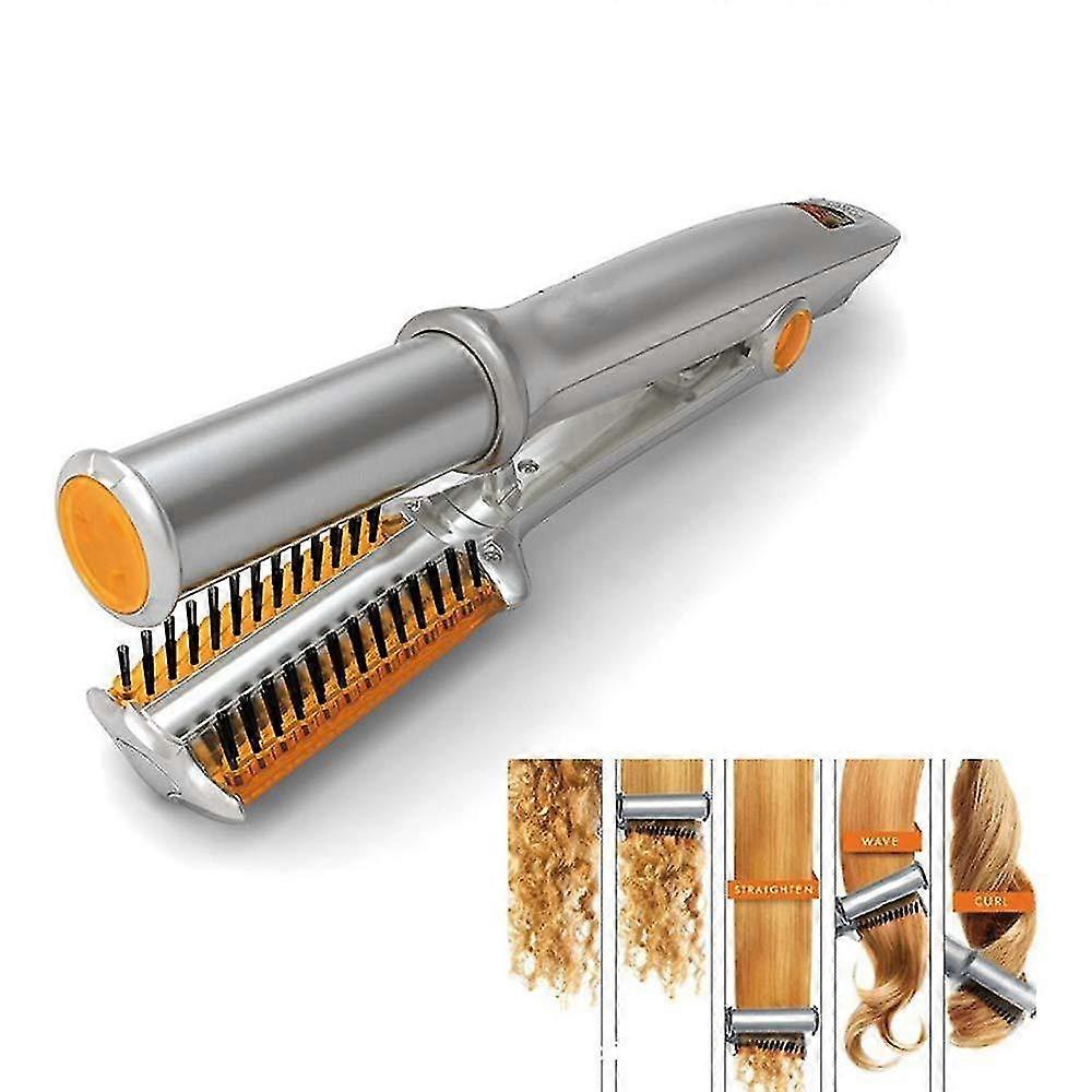 Ferro da stiro professionale per capelli 2 in 1 Stiratrice professionale Multi tool Ferro da stiro con ferri da stiro brush curling