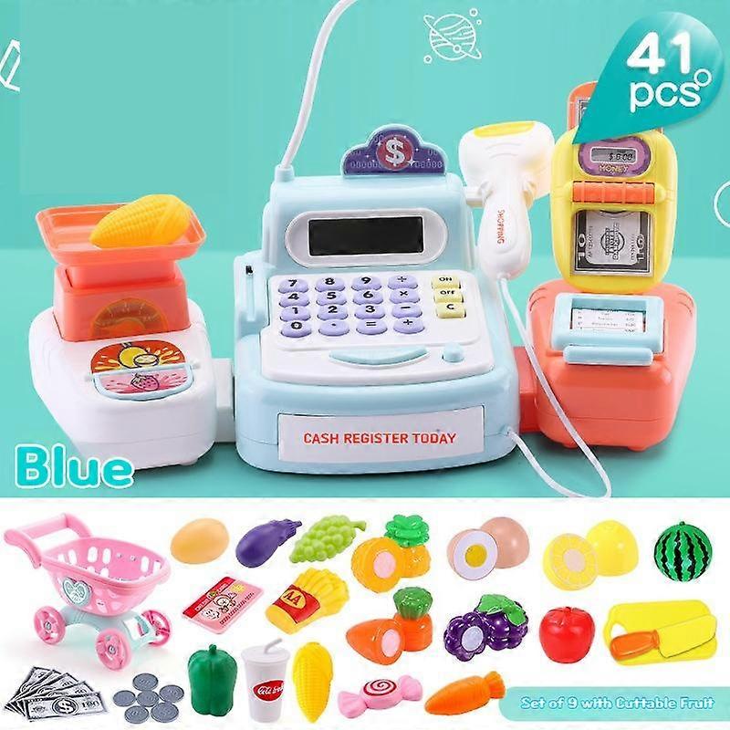 Nouvelle simulation Enfants Panier Jouet Supermarché Caisse enregistreuse Caissier Jouer Maison Scanner Carte Machine Jouet Enfants Cadeau