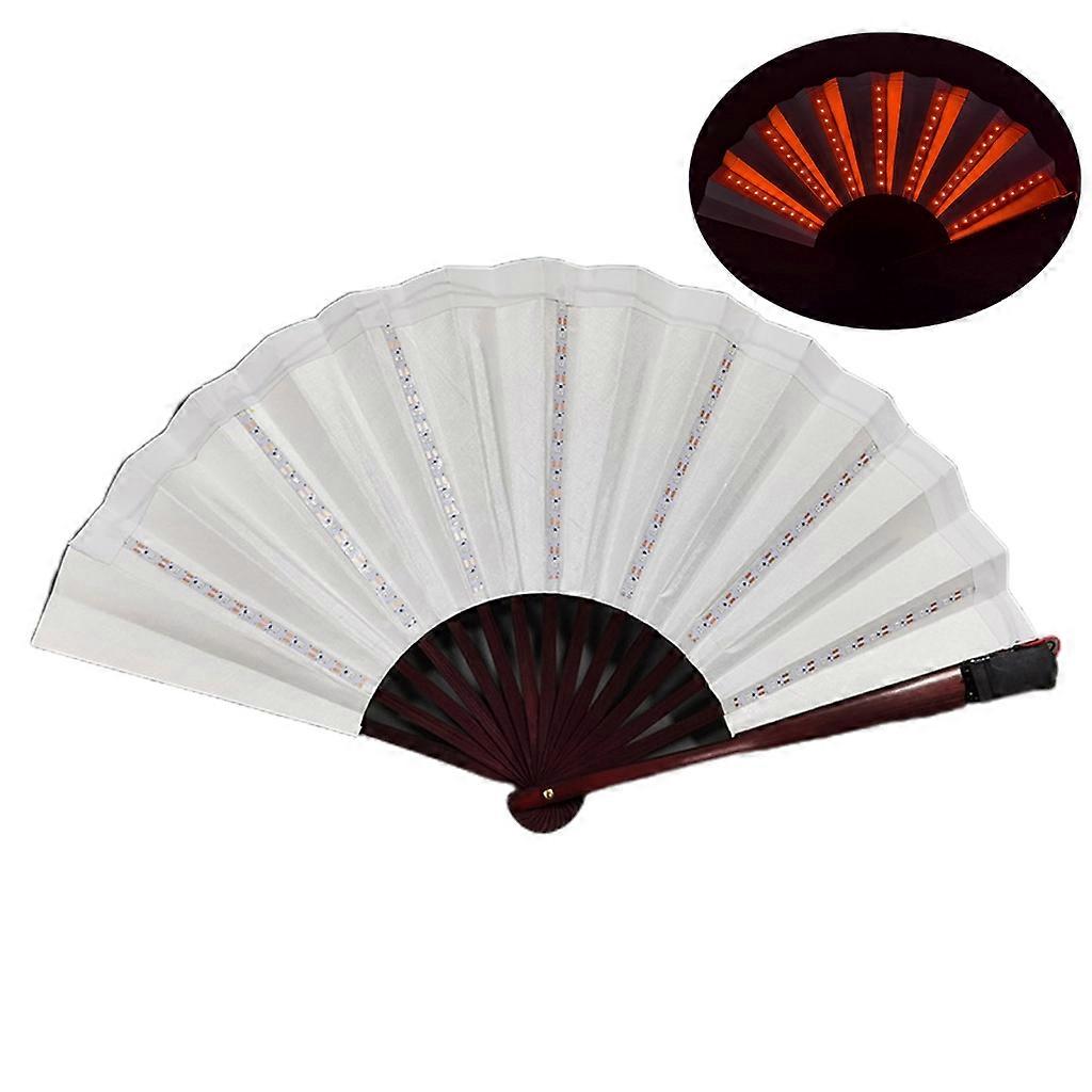 Creative LED Flashing Hand Fan Halloween-Decorations Glow Folding LED Fan